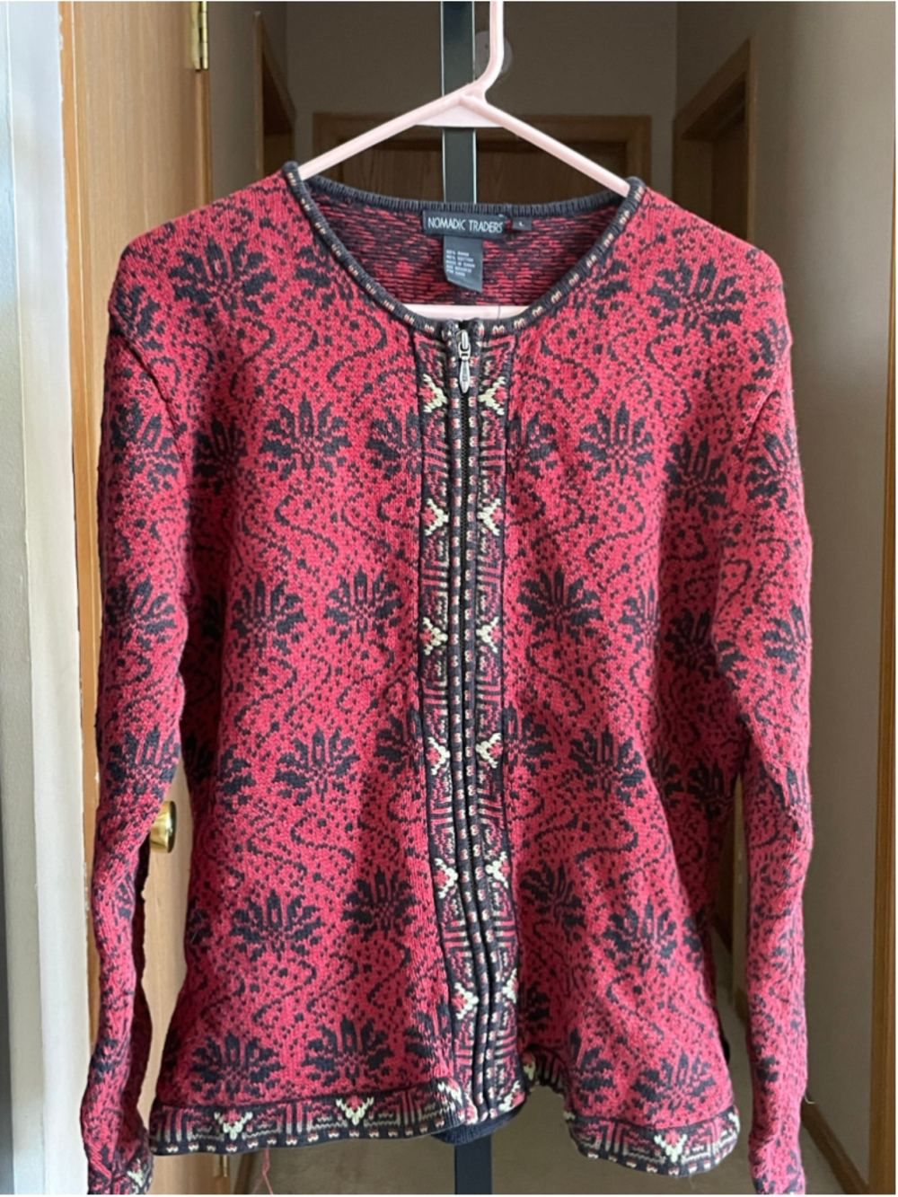 Women's Nomadic Traders Cardigan L Red Black